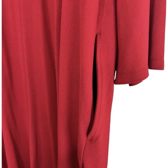 Womens J Jill Ponte Bell Sleeve Shift Dress With Pockets Cranberry Red Small - Picture 14 of 14